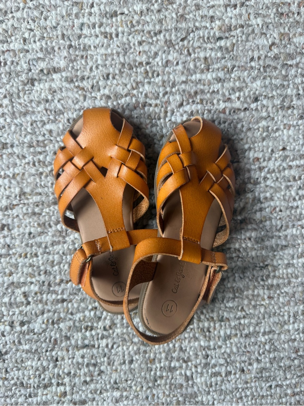 Cat & Jack Brown Woven Kids Sandals